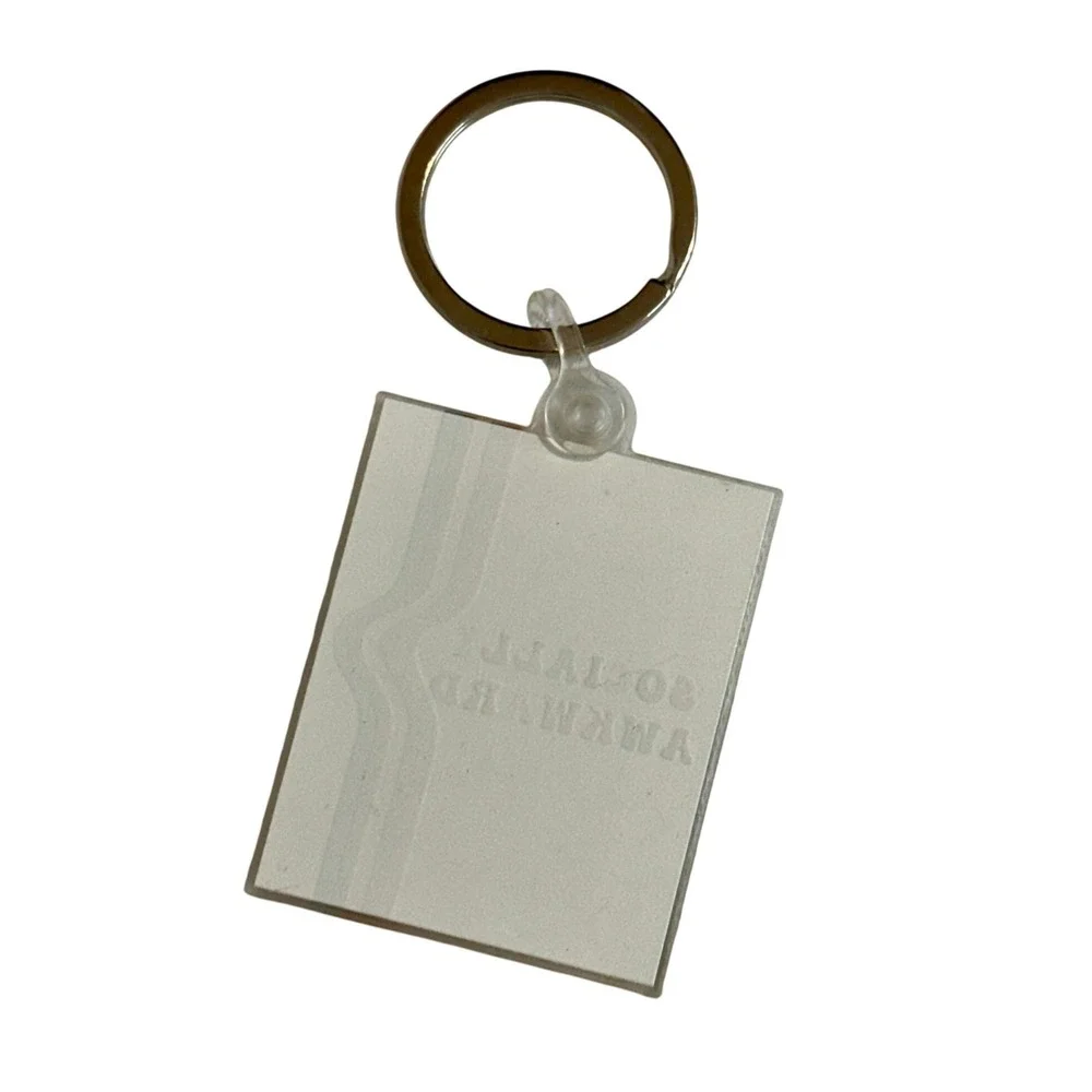 Socially Awkward Retro Keychain Handcrafted 70s Wavy Stripe Acrylic‎ Key Ring